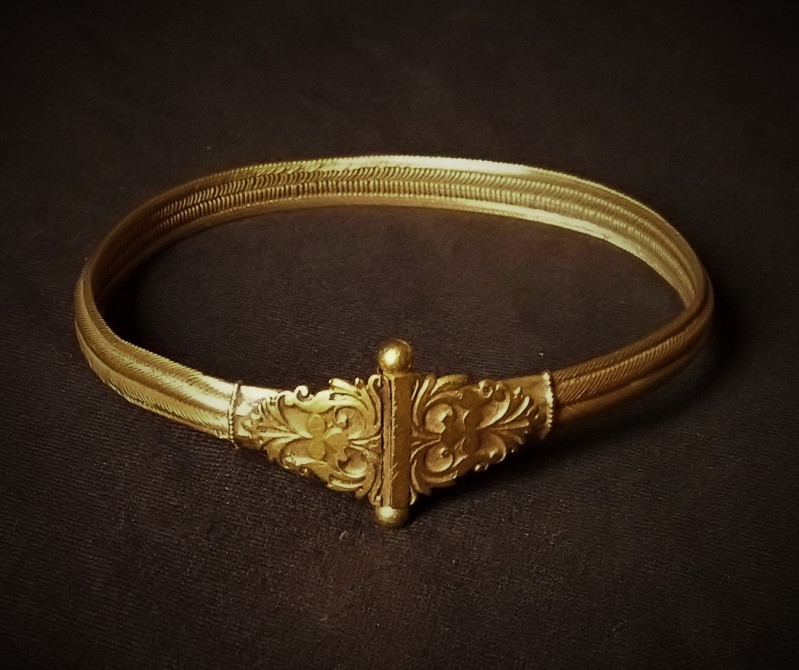 Bracciale in oro 22ct a fitta maglia intrecciata. India