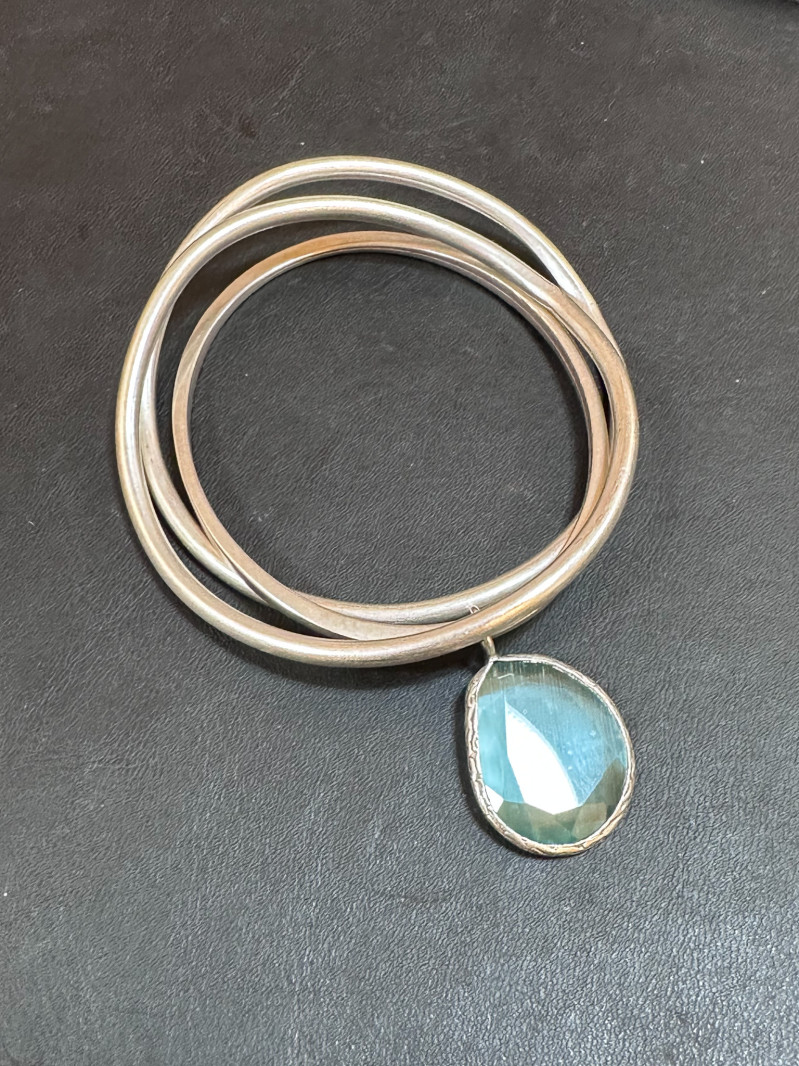 Bracciale in argento con pietra di agata