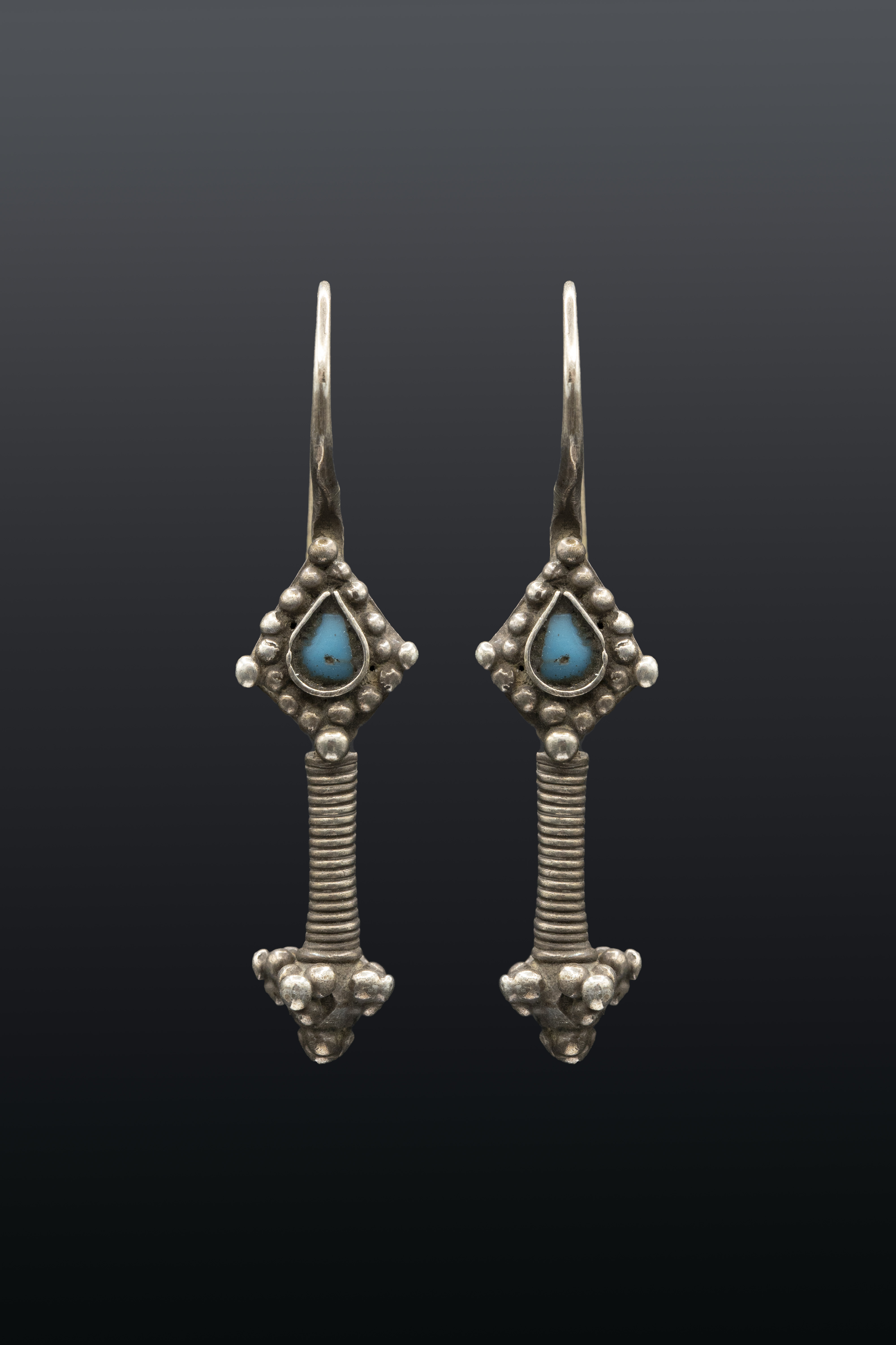 Orecchini Turchese Orecchini Pendenti Con Pietra Turchese Naturale: Goccia Blu, Placcati Argento, Fatti A Mano Negli USA Gioielli In Turchese E - Foto 9