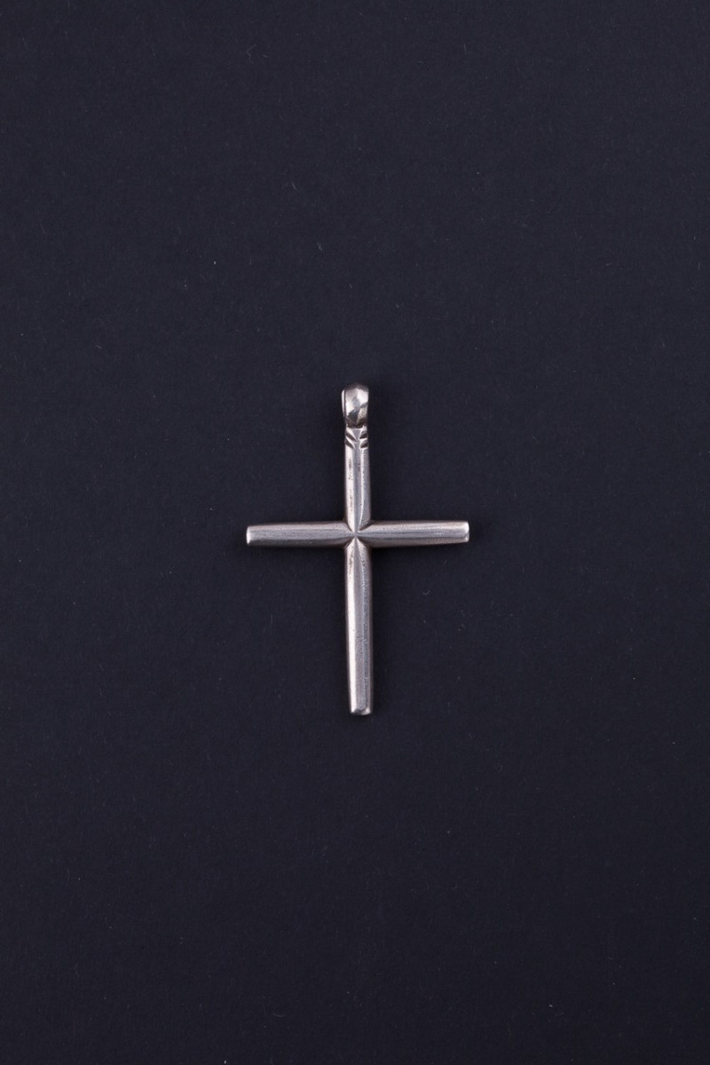 Pendente a croce in argento. Etiopia